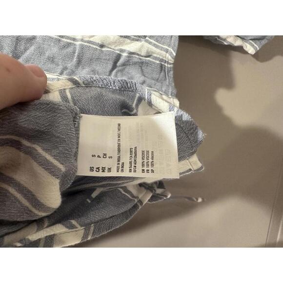 American Eagle Outfitters Women's Striped Ruffle Front Blouse - Picture 6 of 6